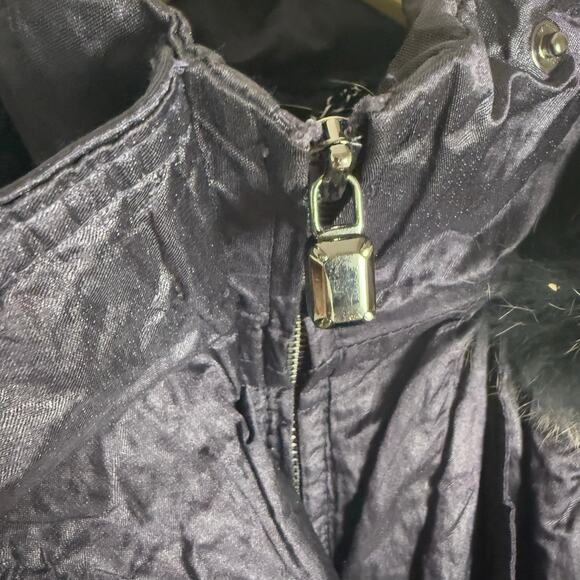 Laundry by Design Eggplant Purple Faux Fur Trim Hood Parka Coat Size Large - Picture 12 of 13